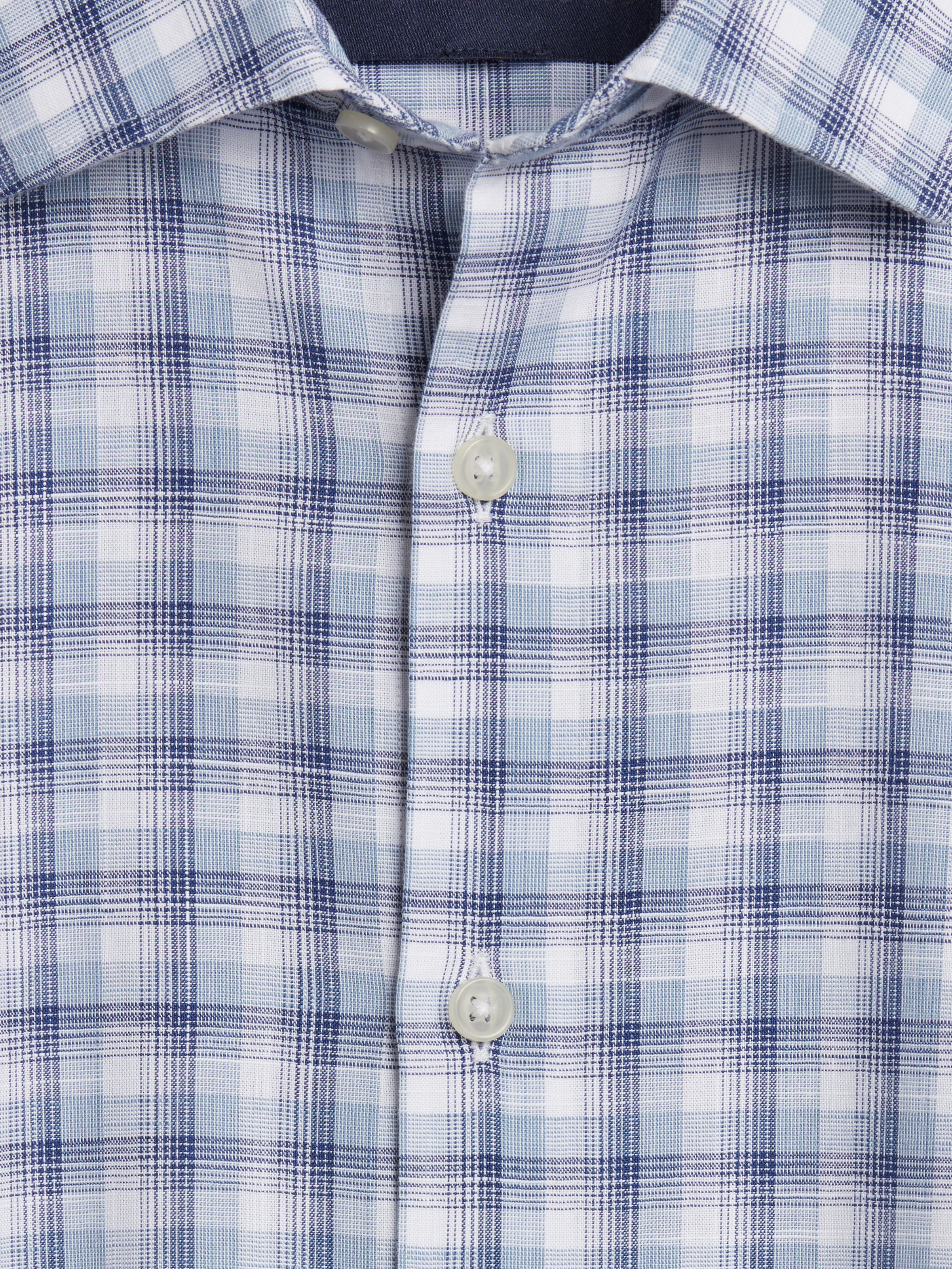 Modern Fit Plaid Button Up Shirt