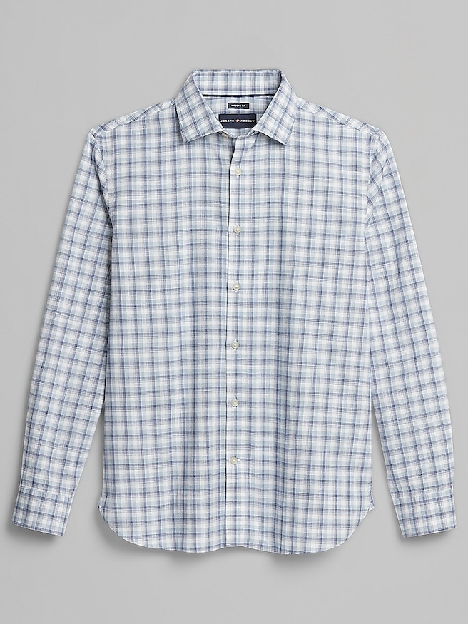 Joseph Abboud Big & Tall Men's Modern Fit Button Up Shirt , Blue