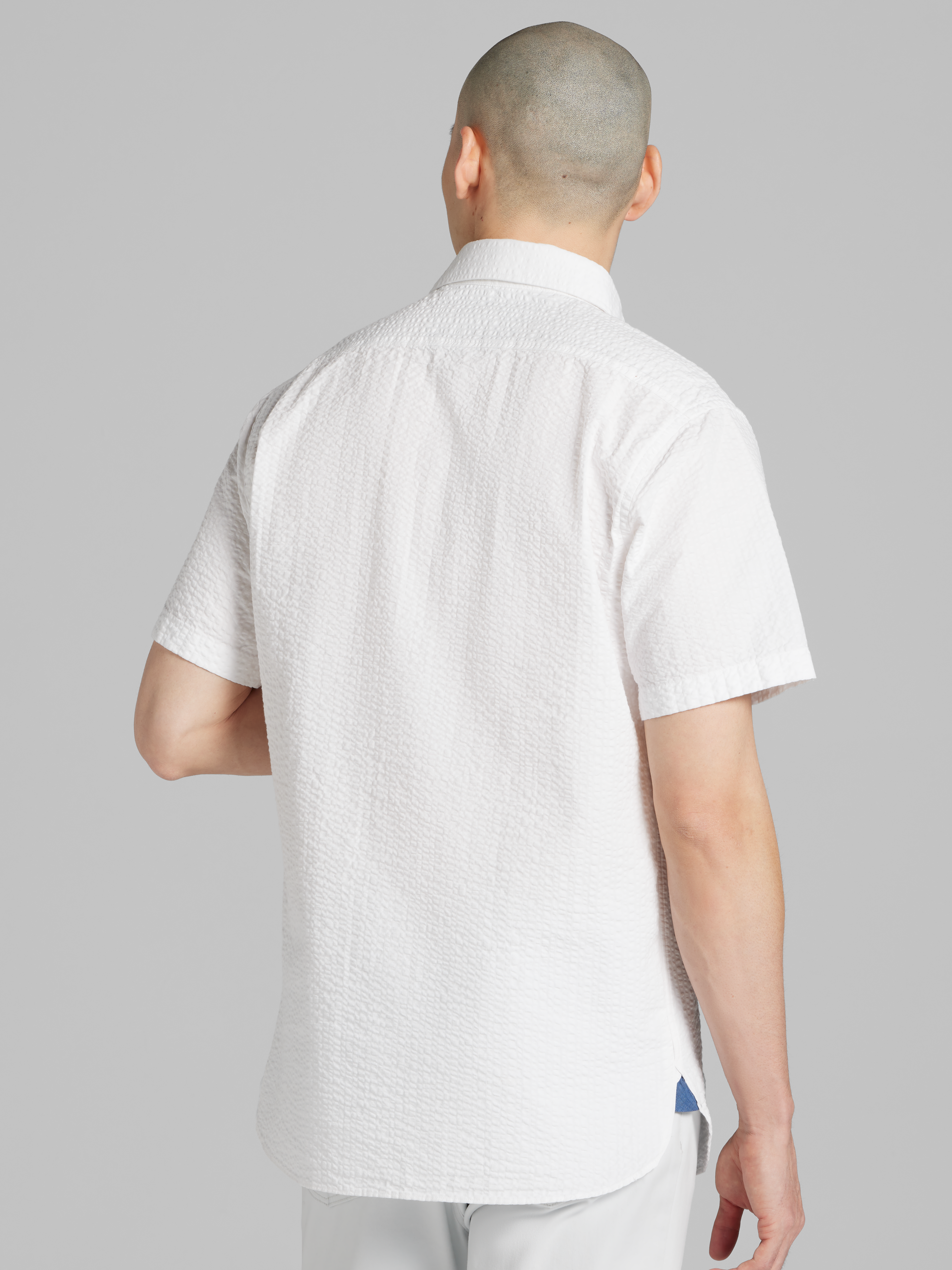 Modern Fit Seersucker Button Up Shirt