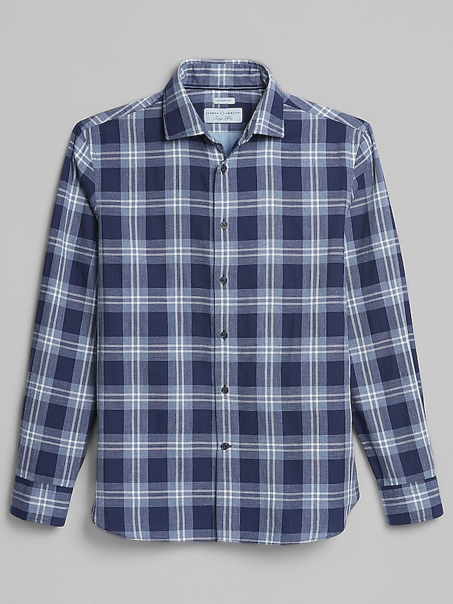Joseph Abboud Big & Tall Men's Modern Fit Button Up Shirt , Blue/Navy