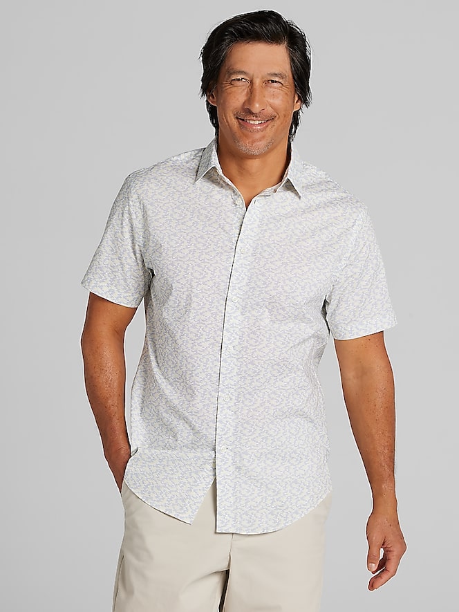 Awearness Kenneth Cole CHILLFLEX Slim Fit Performance 4-Way Stretch Button Up Shirt