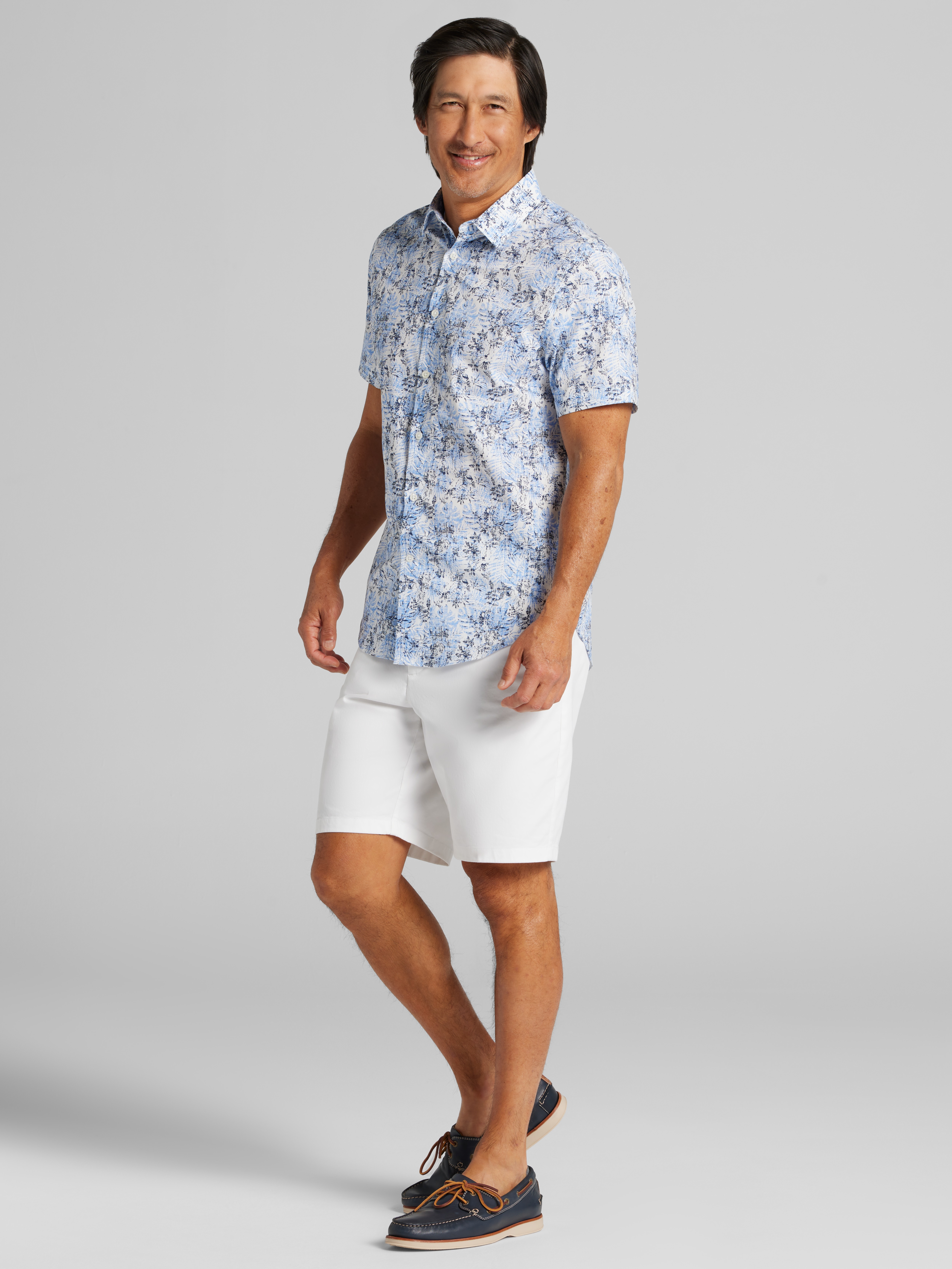 CHILLFLEX Slim Fit Performance 4-Way Stretch Button Up Shirt