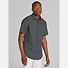 Awearness Kenneth Cole Slim Fit Short Sleeve Button Up Shirt