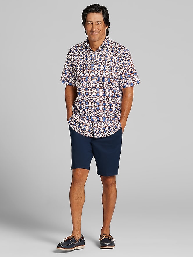 Joseph Abboud Modern Fit Linen Blend Button Up Shirt