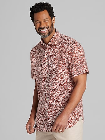 Modern Fit Button Up Shirt