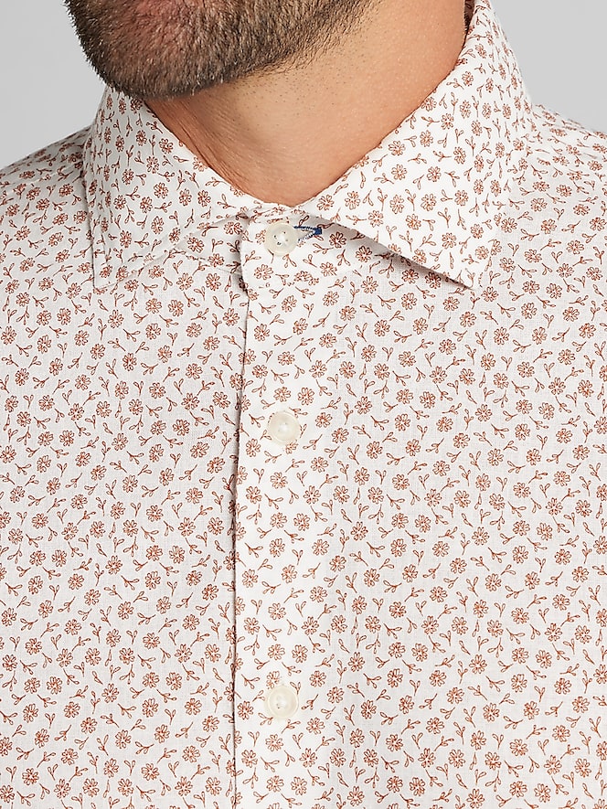 Joseph Abboud Modern Fit Linen Blend Button Up Shirt