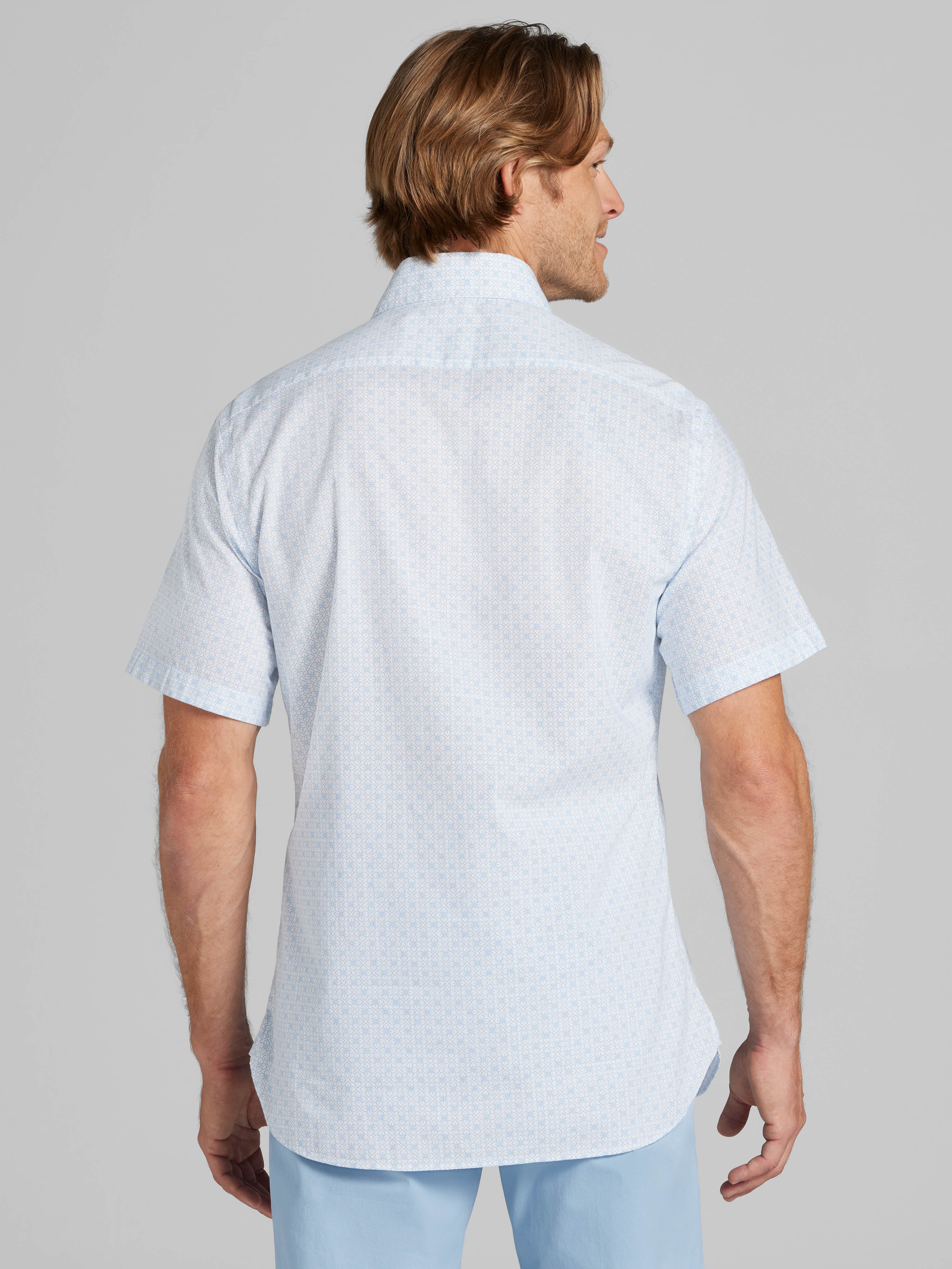 Modern Fit Short Sleeve Button Up Shirt