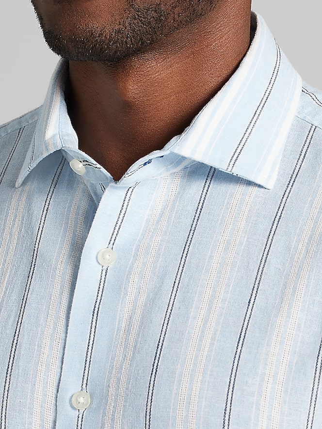 Joseph Abboud Modern Fit Linen Blend Button Up Shirt