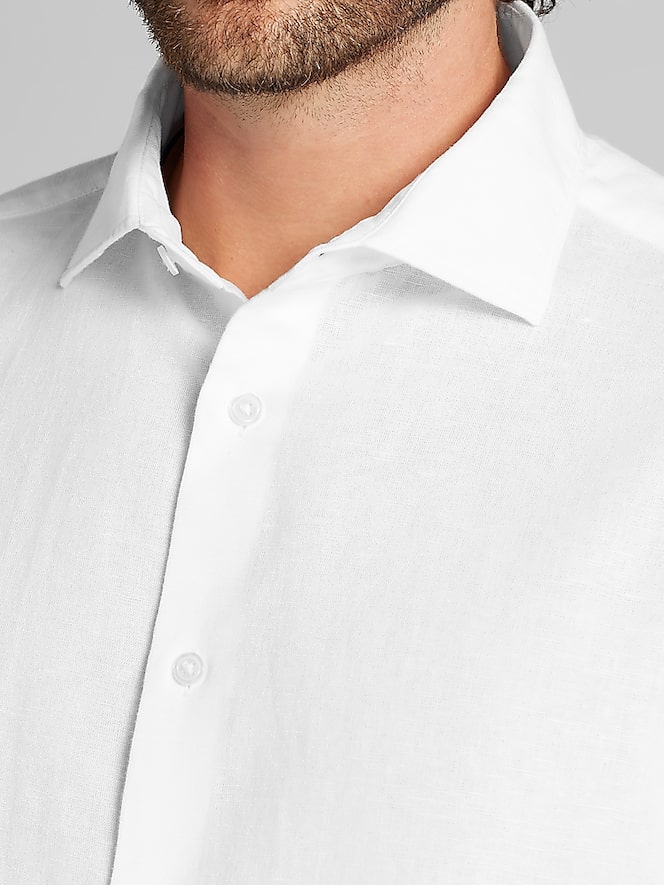 Joseph Abboud Modern Fit Linen Blend Button Up Shirt
