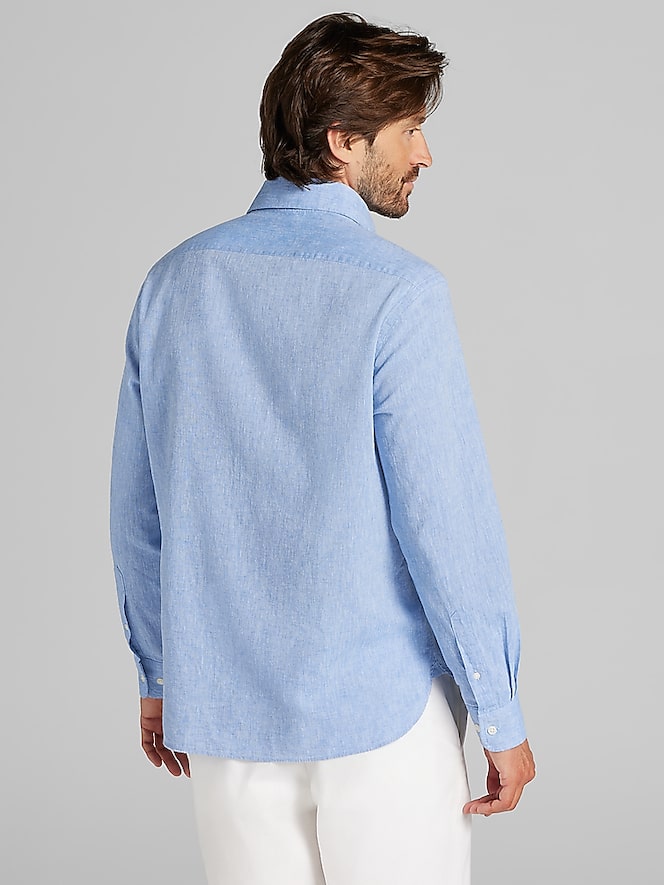 Joseph Abboud Modern Fit Linen Blend Button Up Shirt