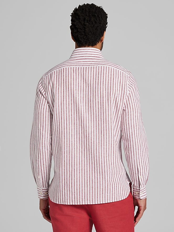 Joseph Abboud Modern Fit Linen Blend Button Up Shirt