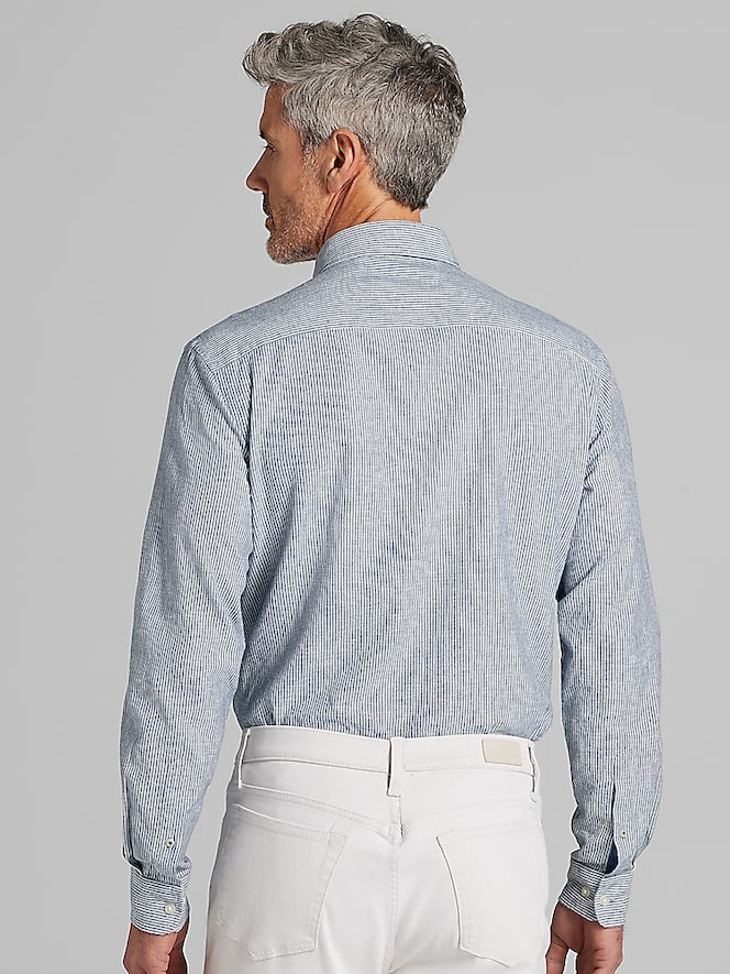 Joseph Abboud Modern Fit Linen Blend Button Up Shirt