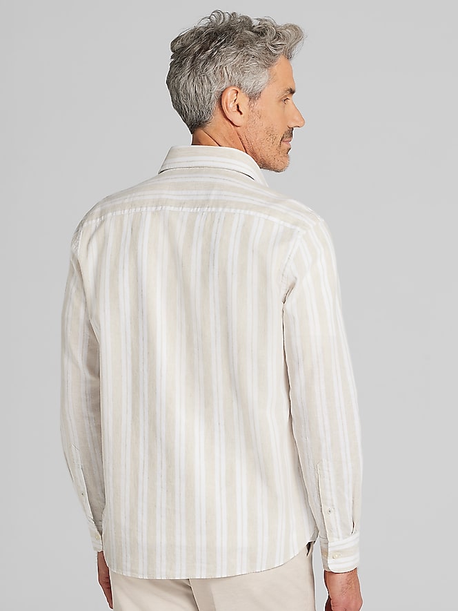 Joseph Abboud Modern Fit Linen Blend Button Up Shirt