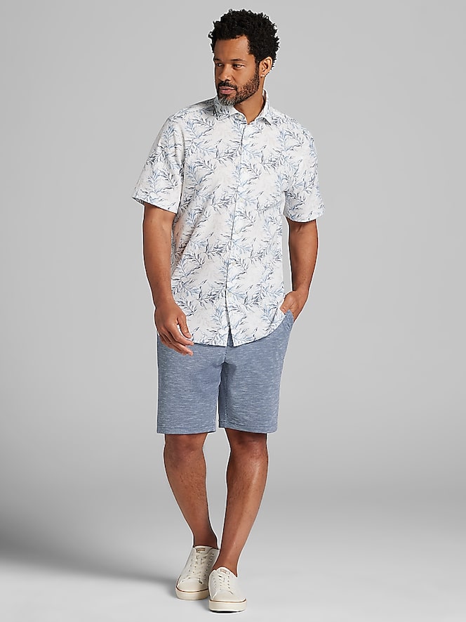 Joseph Abboud Modern Fit Linen Blend Button Up Shirt