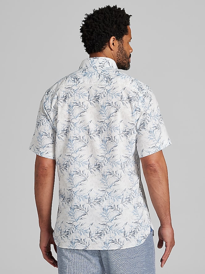 Joseph Abboud Modern Fit Linen Blend Button Up Shirt
