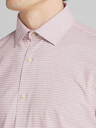 Slim Fit Micro Cross 4-Way Super Stretch Button Up Shirt