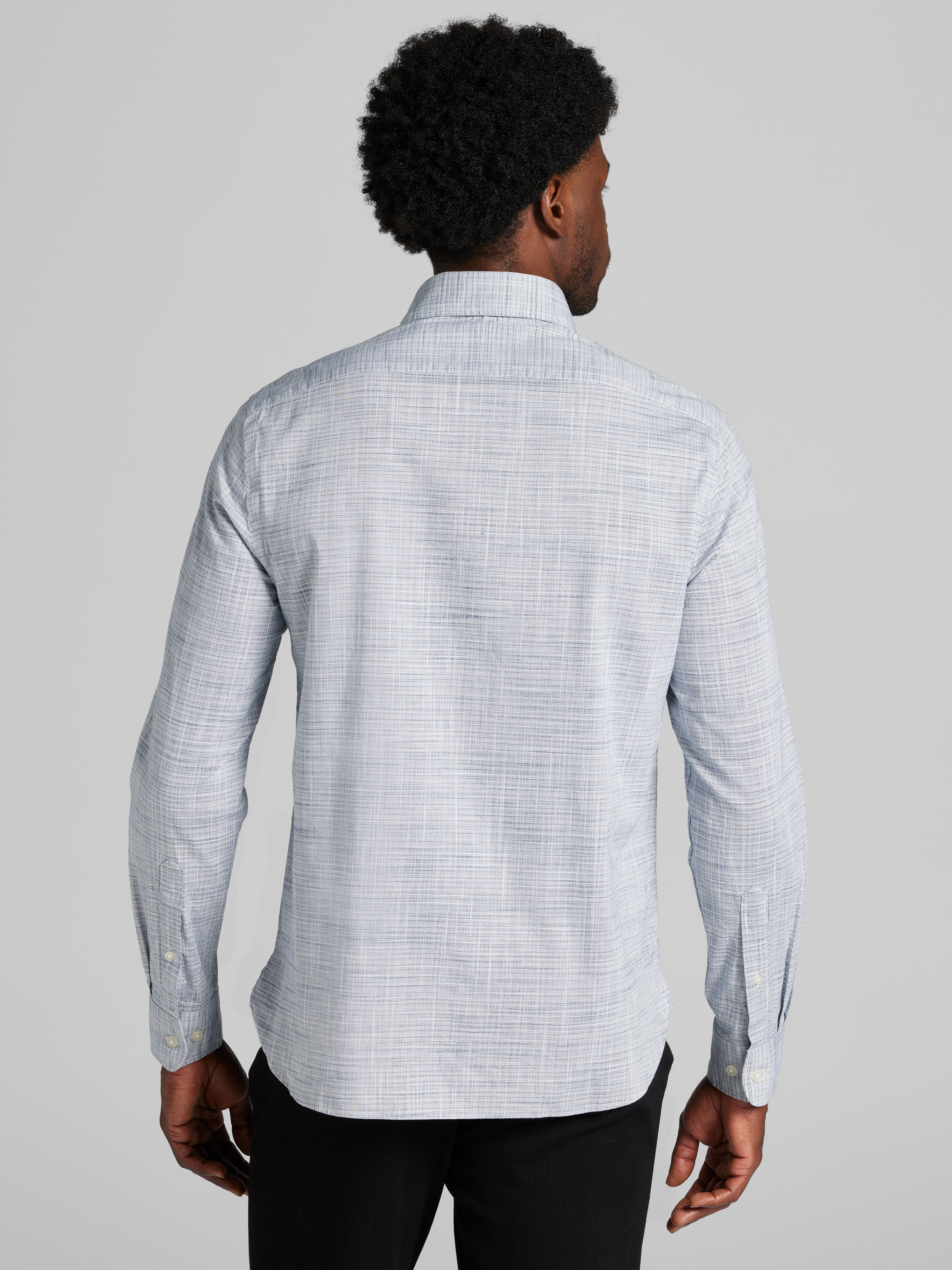 Modern Fit Cotton Button Up Shirt