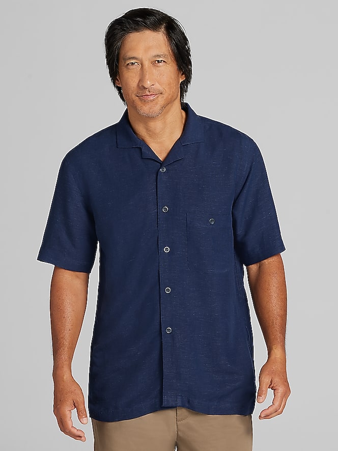 Joseph Abboud Modern Fit Woven Camp Shirt