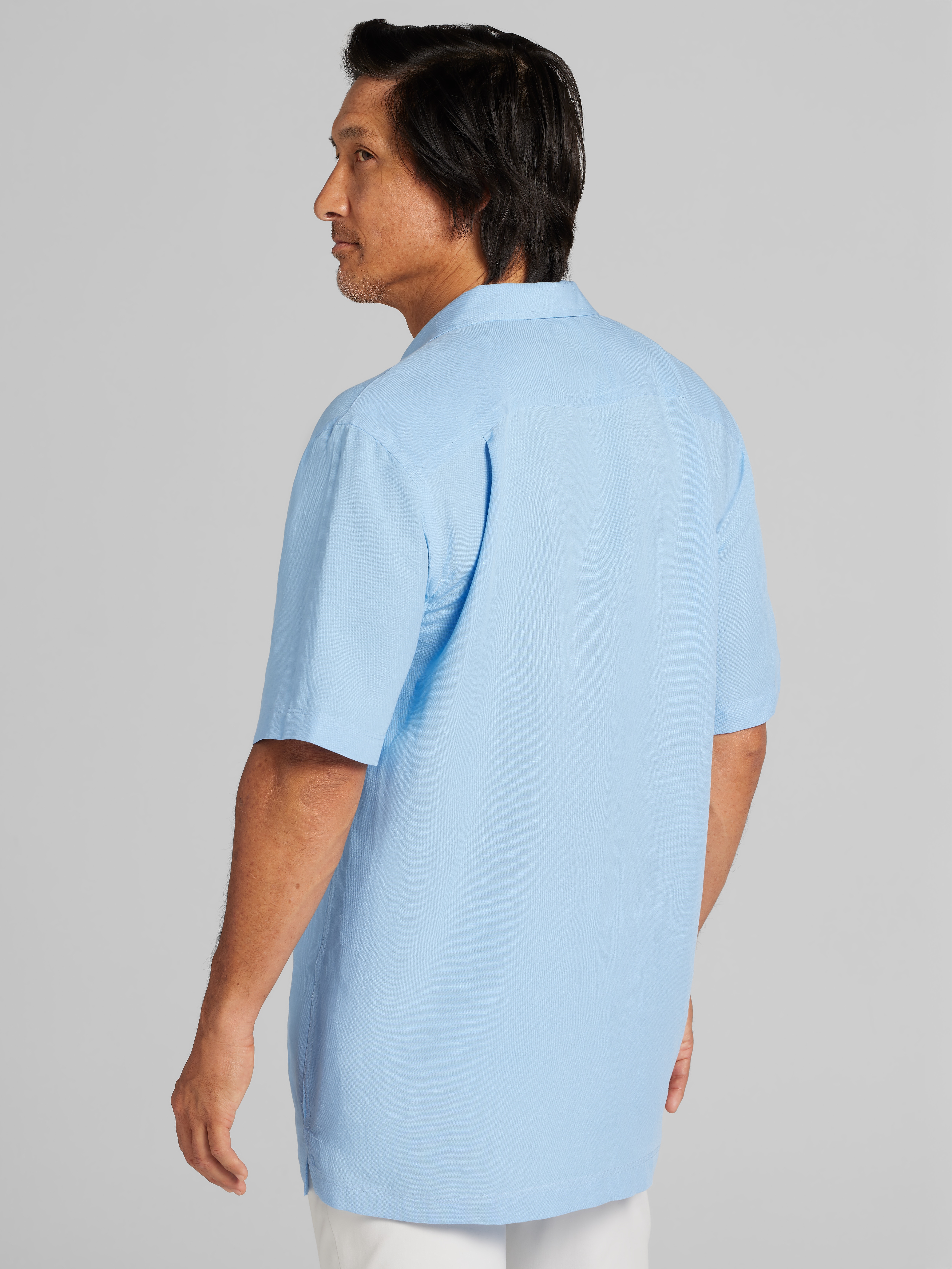 Modern Fit Woven Camp Shirt