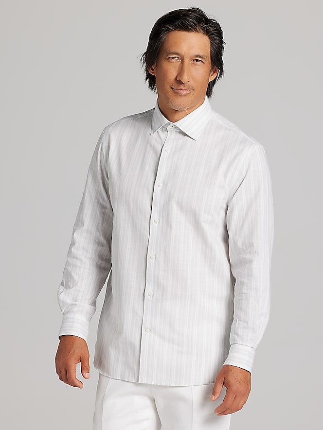 Joseph Abboud Modern Fit Multistripe Button Up Shirt