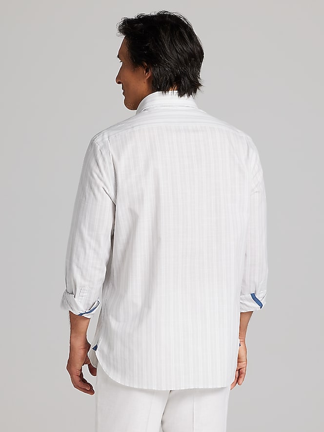 Joseph Abboud Modern Fit Multistripe Button Up Shirt