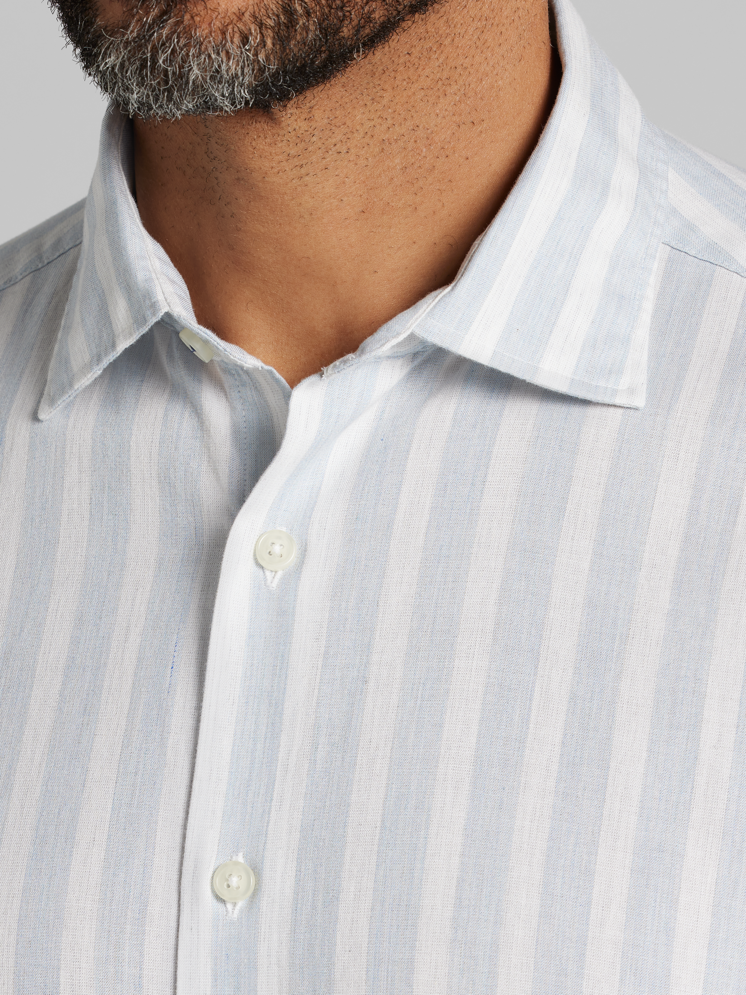 Modern Fit Cotton Button Up Shirt