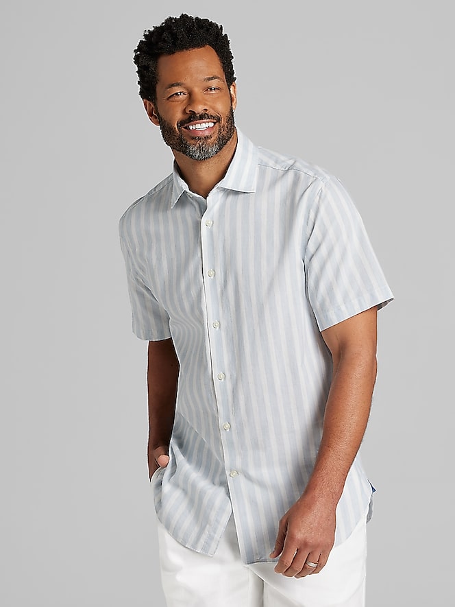 Joseph Abboud Modern Fit Cotton Button Up Shirt