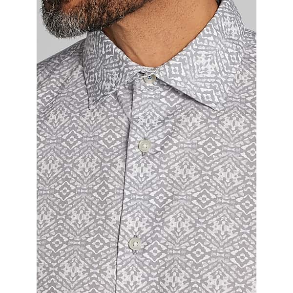 Joseph Abboud Men's Modern Fit Button Up Shirt Grey - Size: 2X TMW6BH950204