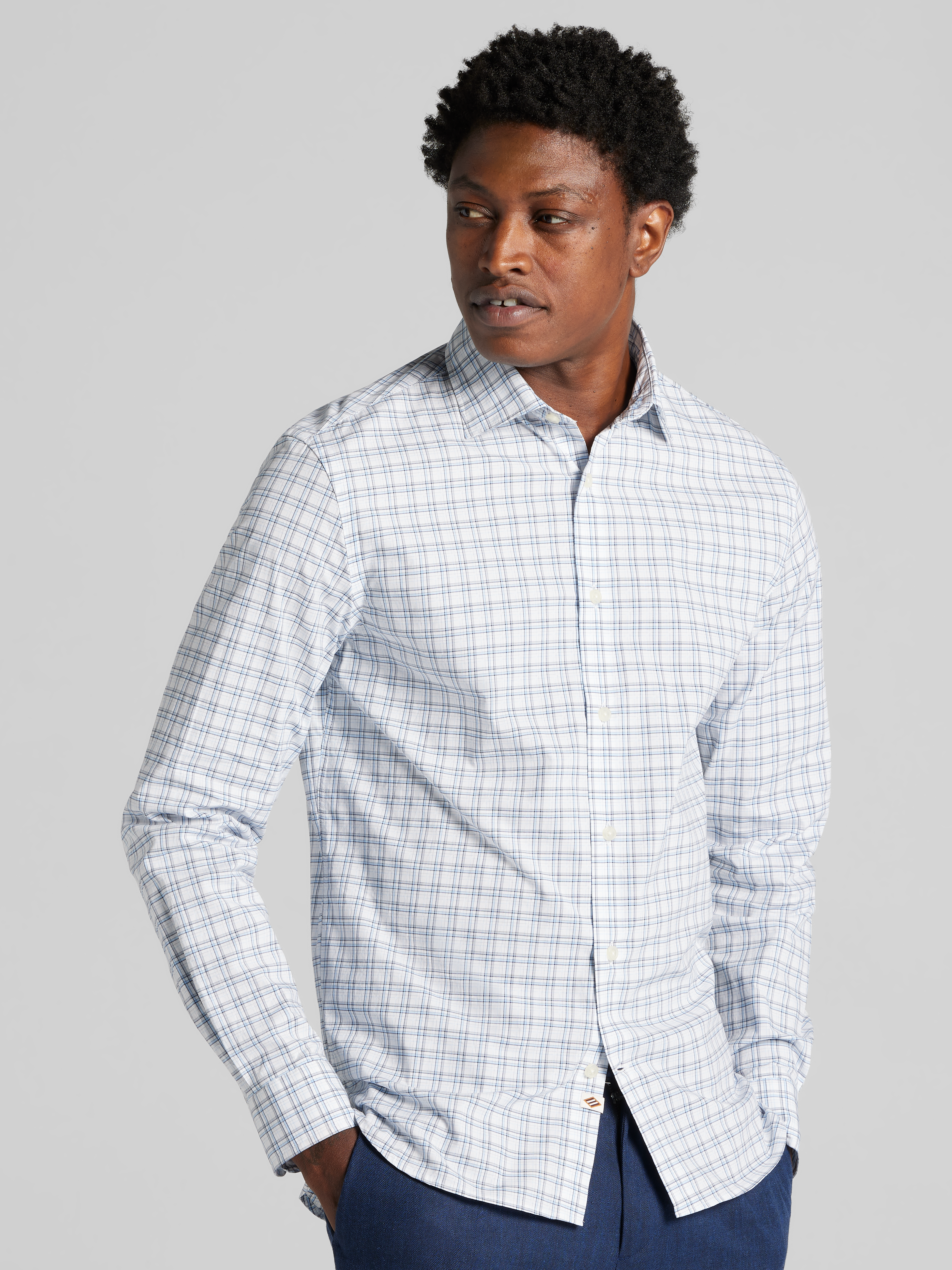 Modern Fit Button Up Shirt