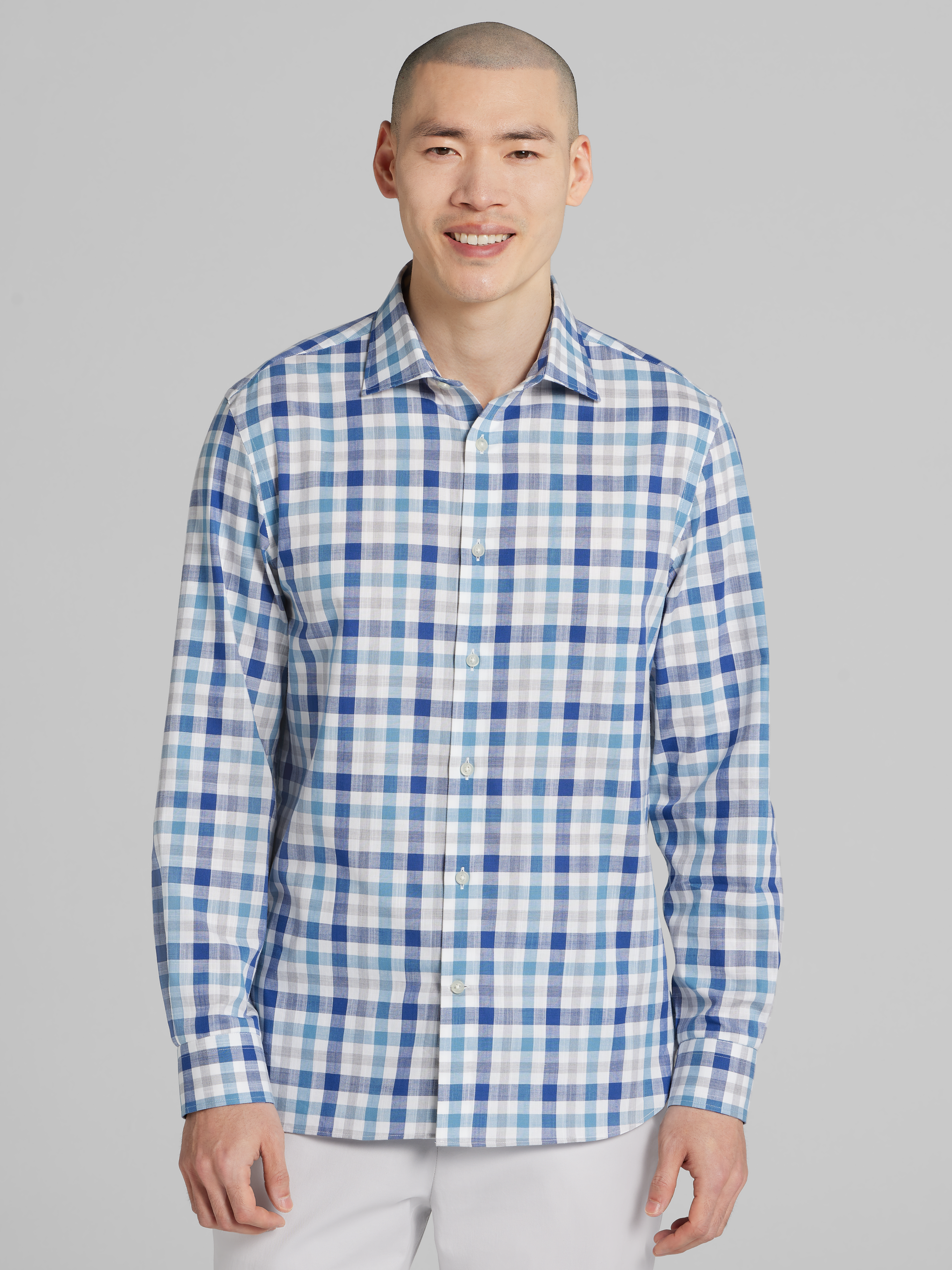 Modern Fit Button Up Shirt
