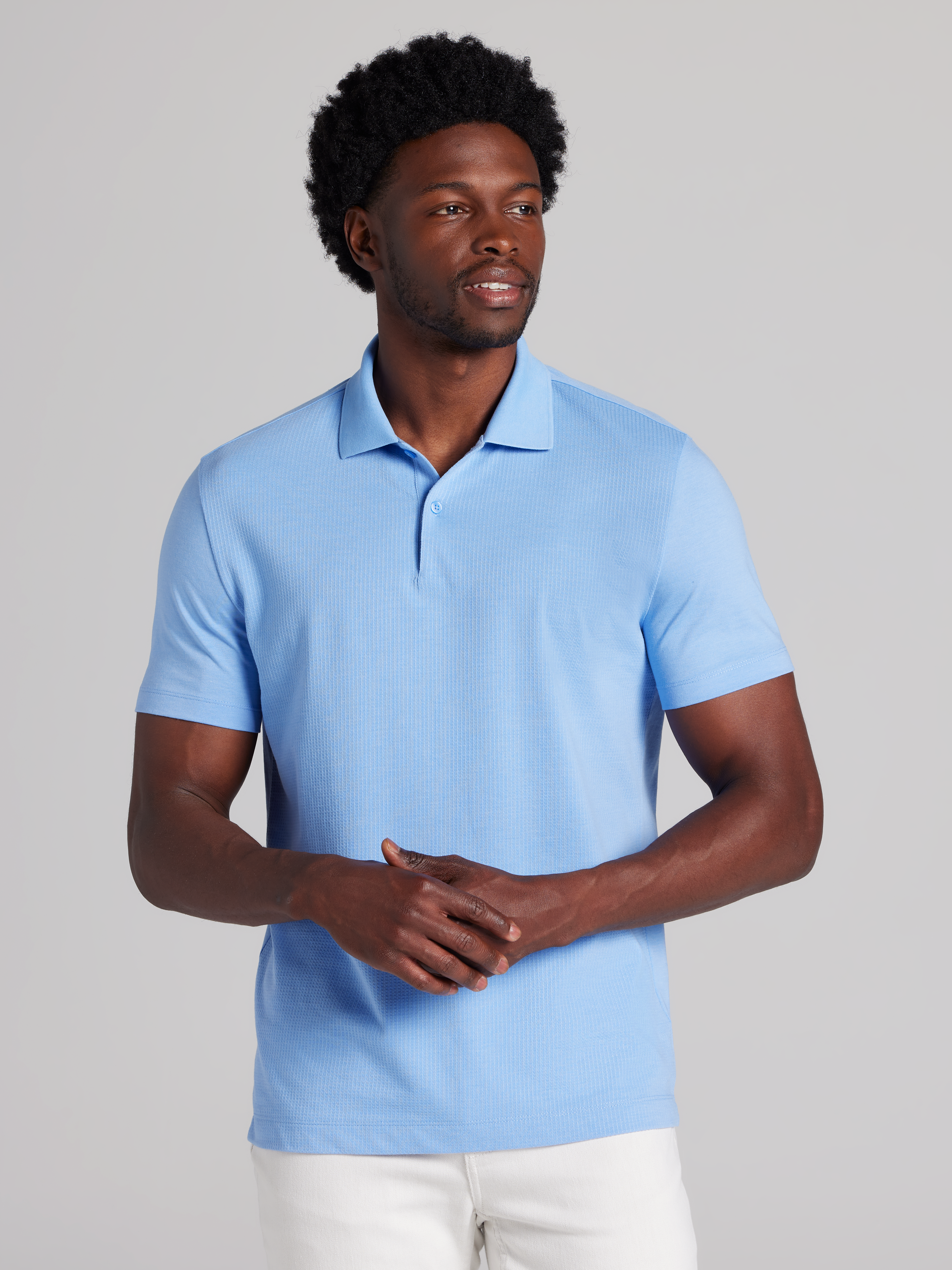 【STUDIOUS】Washable Silk Cotton Polo Navy Polo in Cotton Silk | SUITSUPPLY