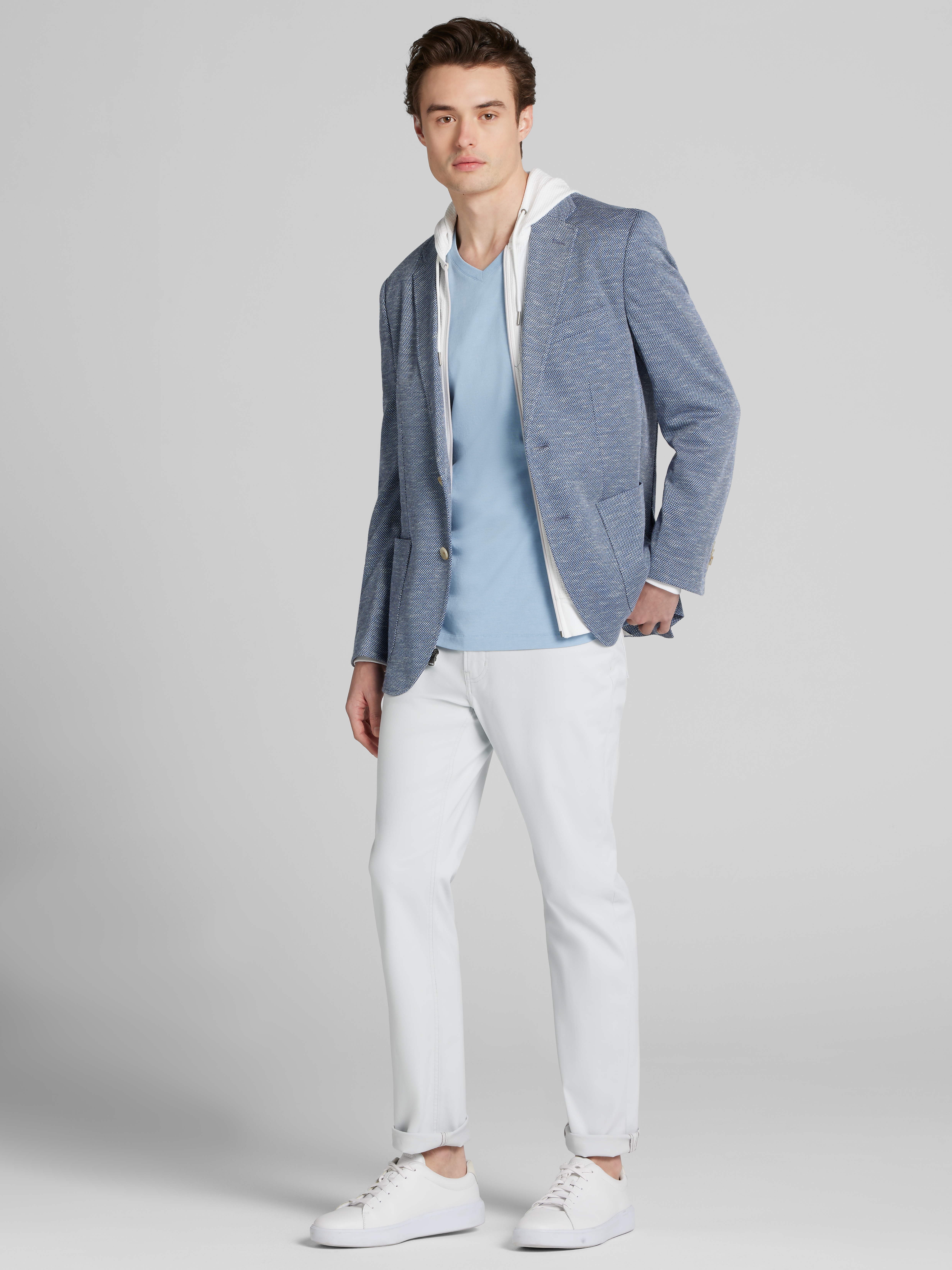 Modern Fit Cross Dye Knit Blazer