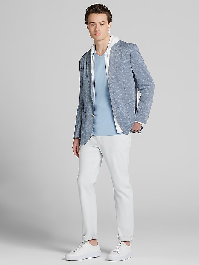 Joseph Abboud Modern Fit Cross Dye Knit Blazer