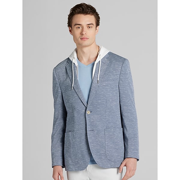 Joseph Abboud Men's Modern Fit Cross Dye Knit Blazer Blue - Size: 4XLT TMW6BJ151014