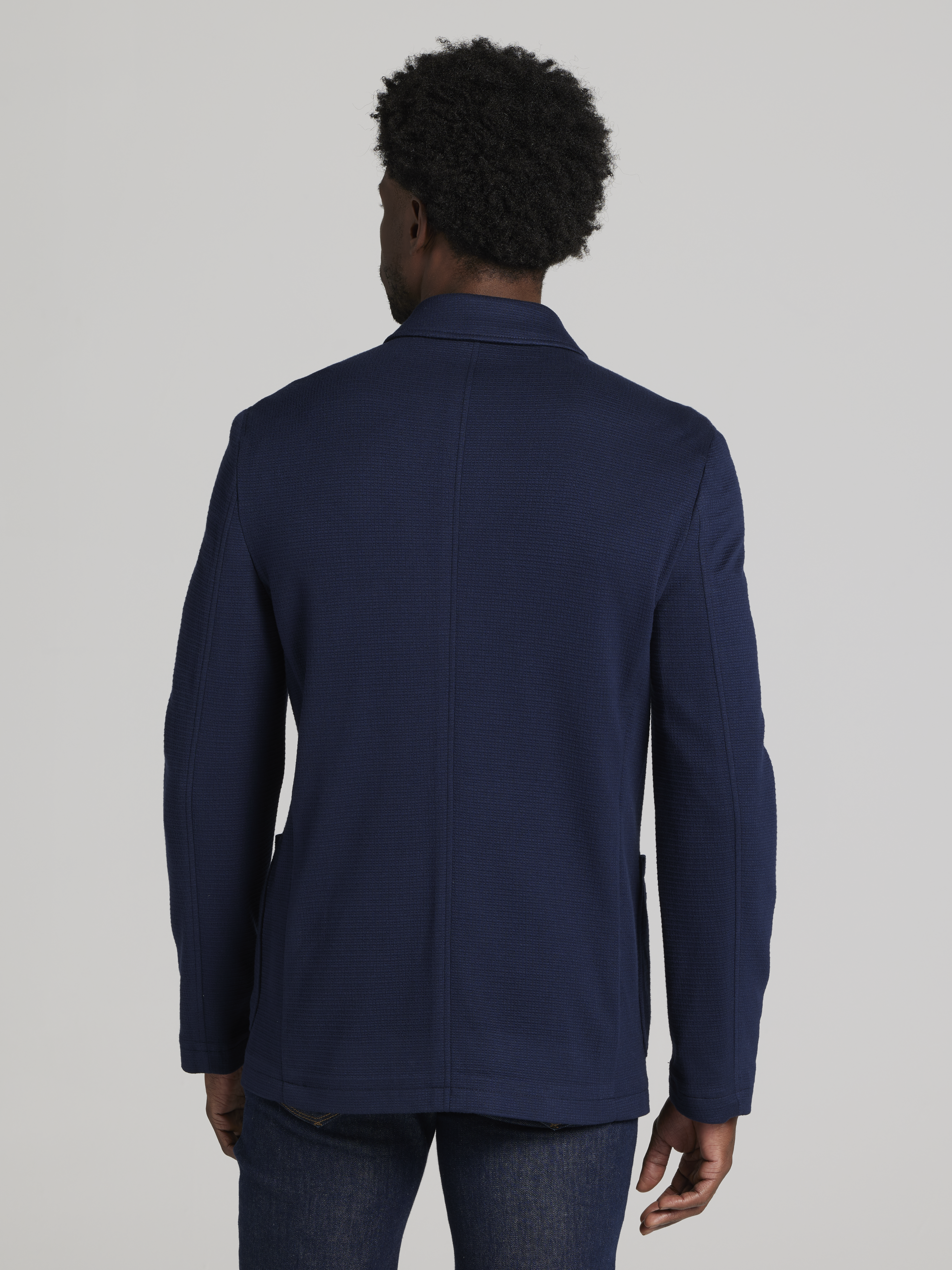 Modern Fit Textured Knit Chore Jacket