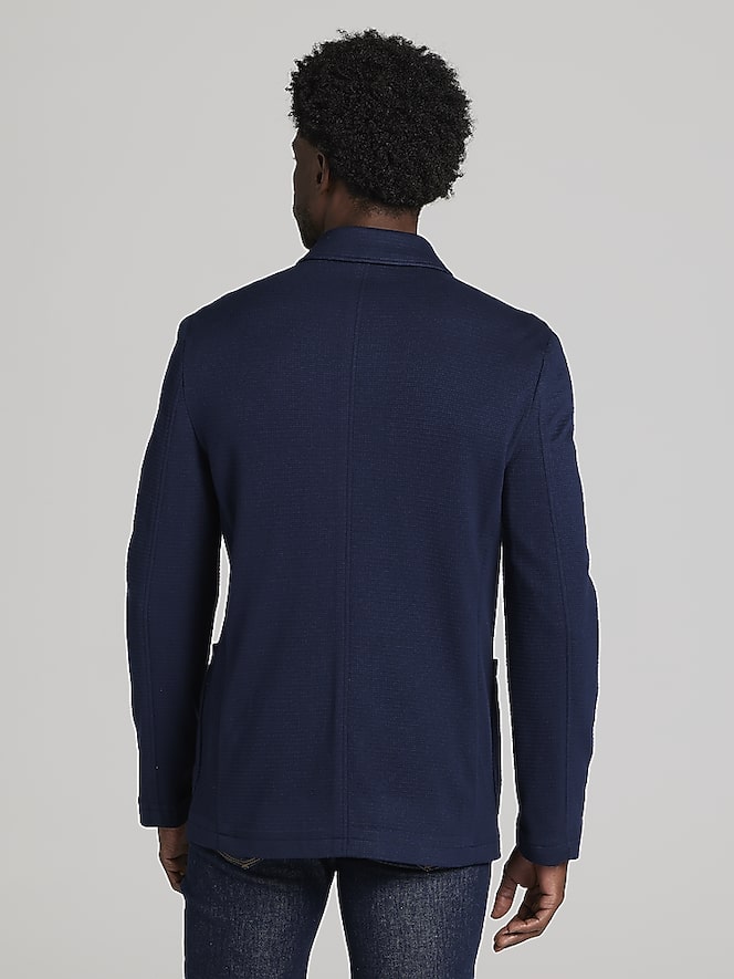 Joseph Abboud Modern Fit Textured Knit Chore Jacket