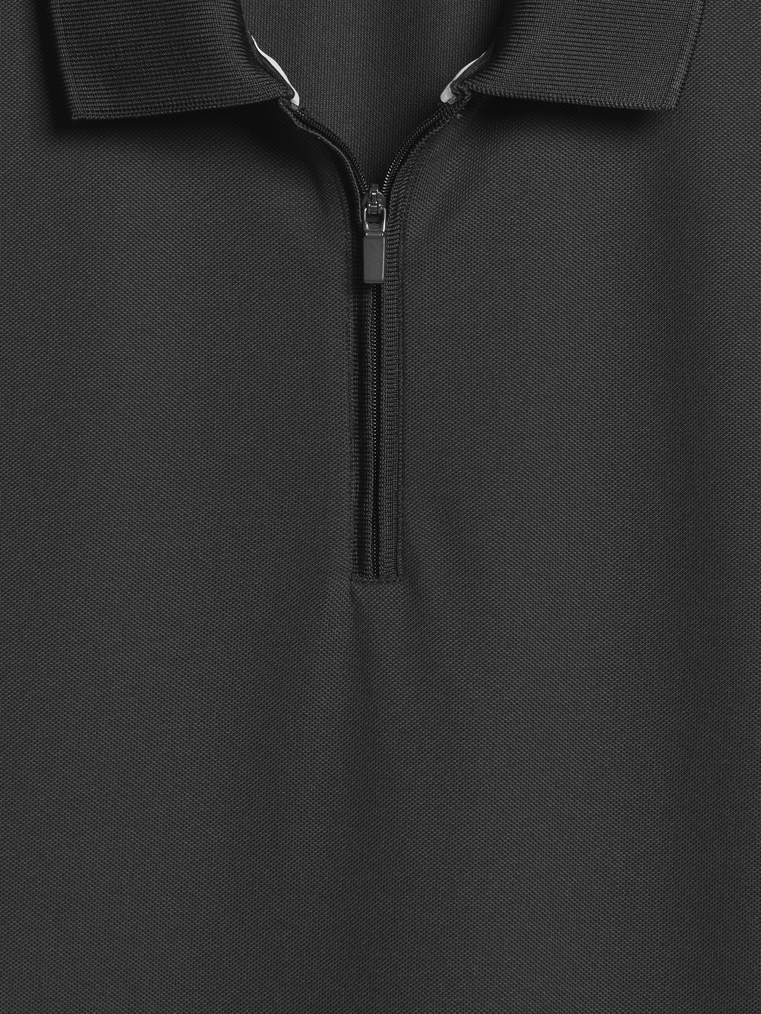 Slim Fit Performance Tech Zip Polo