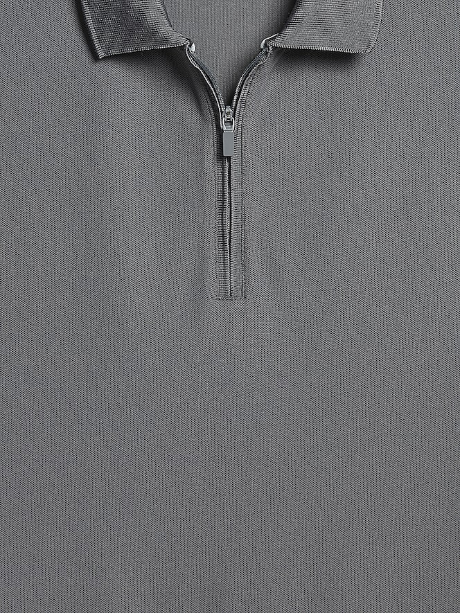 Awearness Kenneth Cole Slim Fit Performance Tech Zip Polo