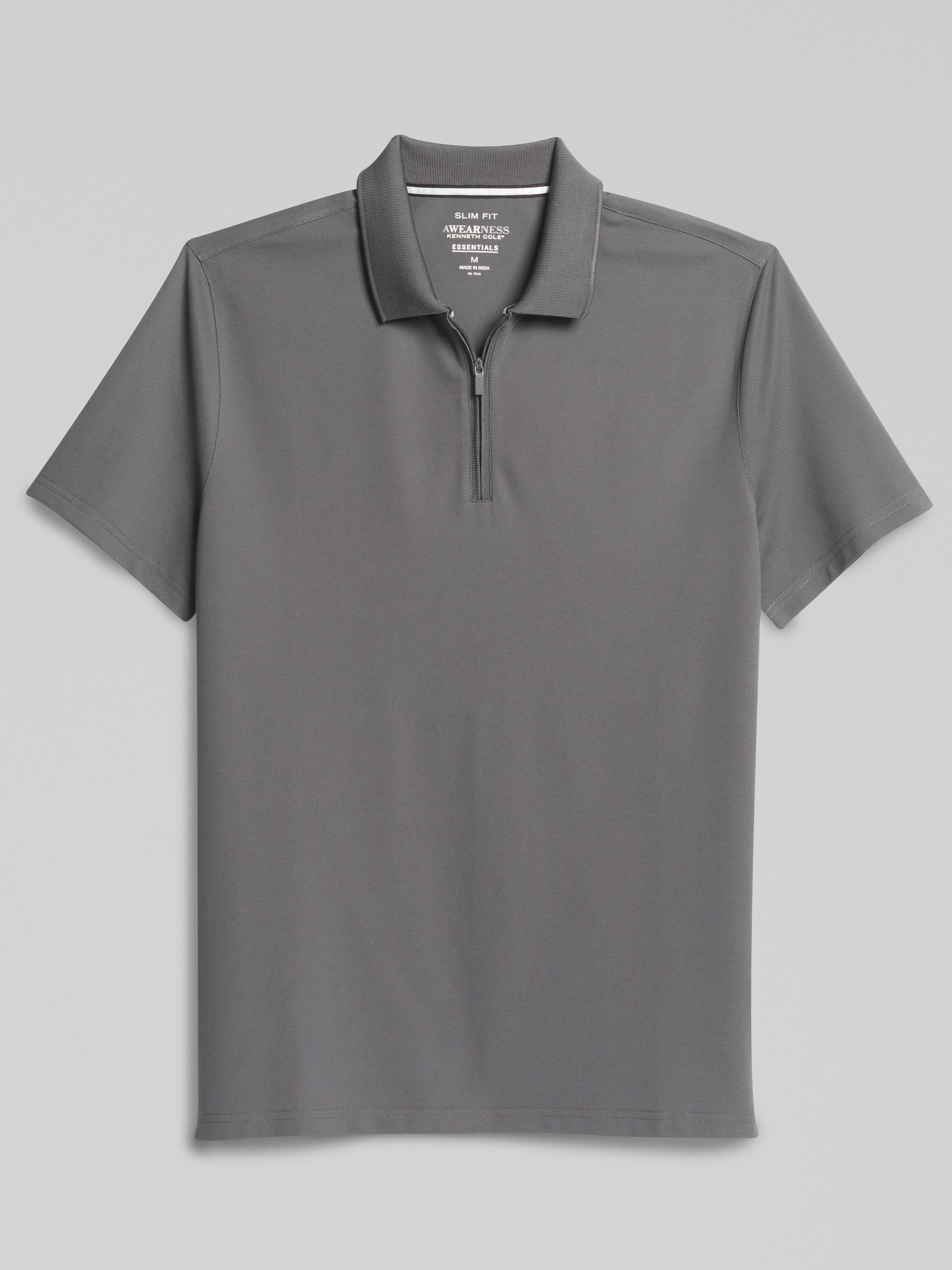 Slim Fit Performance Tech Zip Polo