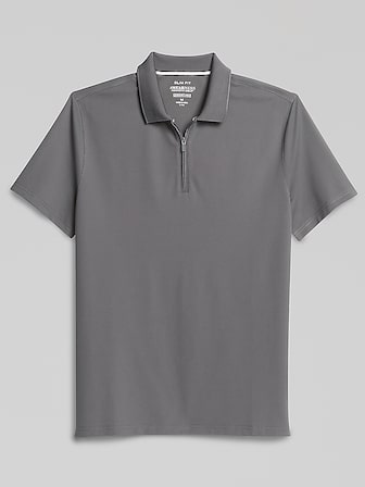 Slim Fit Ottoman Ribbed Polo