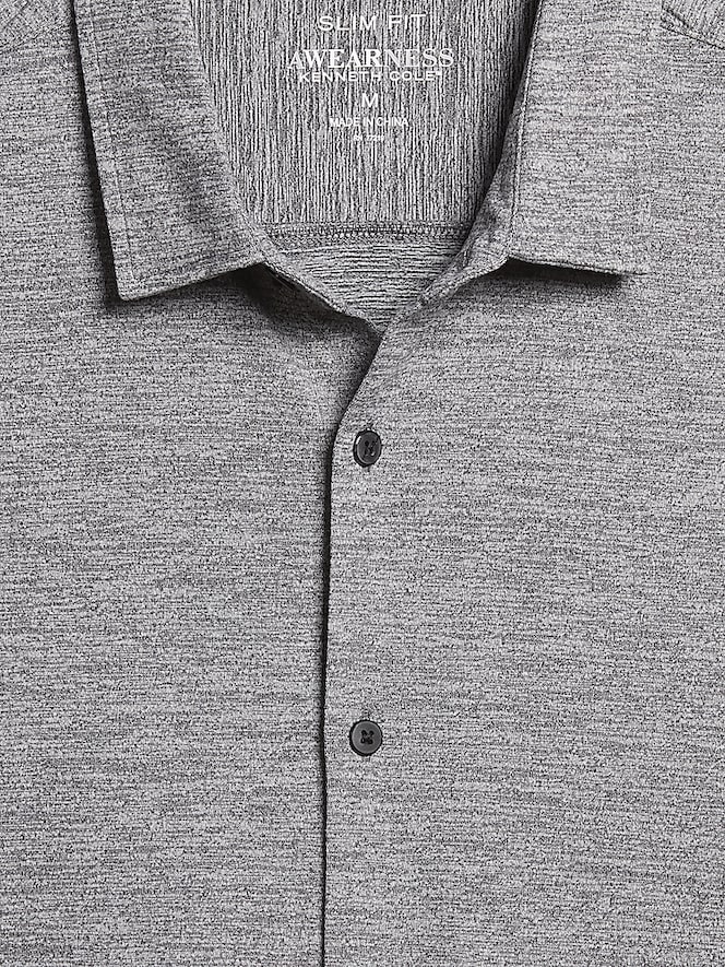 Awearness Kenneth Cole Slim Fit Performance Knit Button Up Shirt