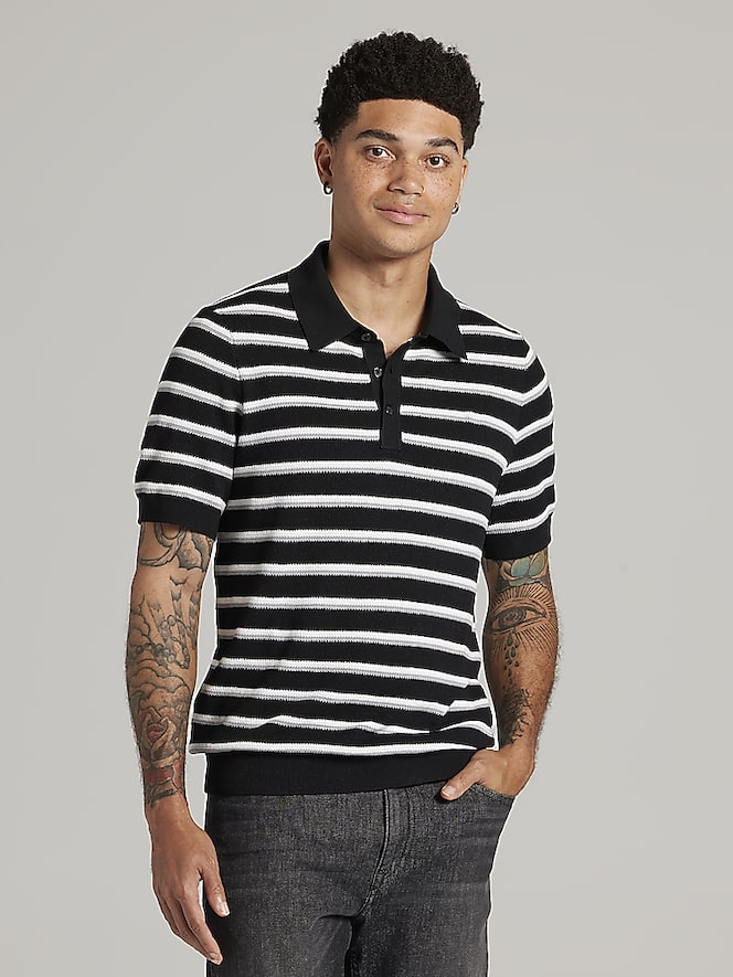 Awearness Kenneth Cole Stripe Polo Sweater