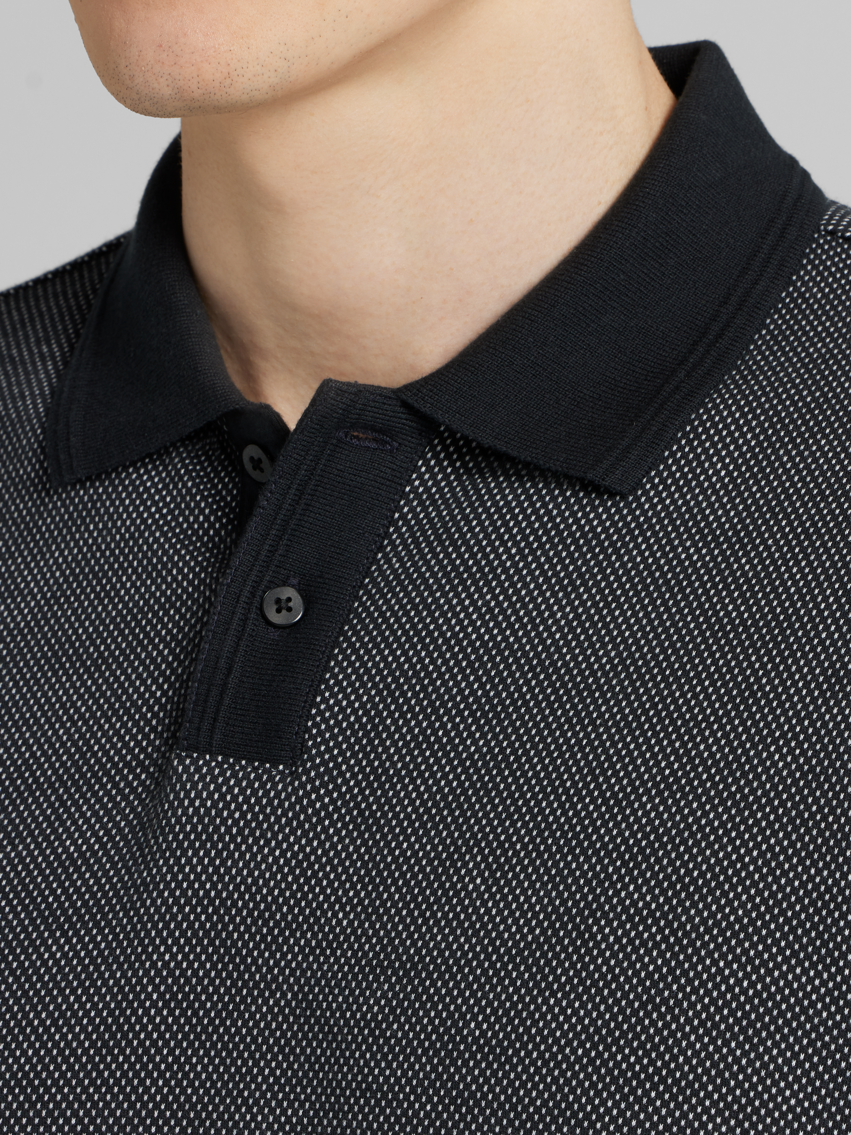 Slim Fit Jacquard Dot Polo