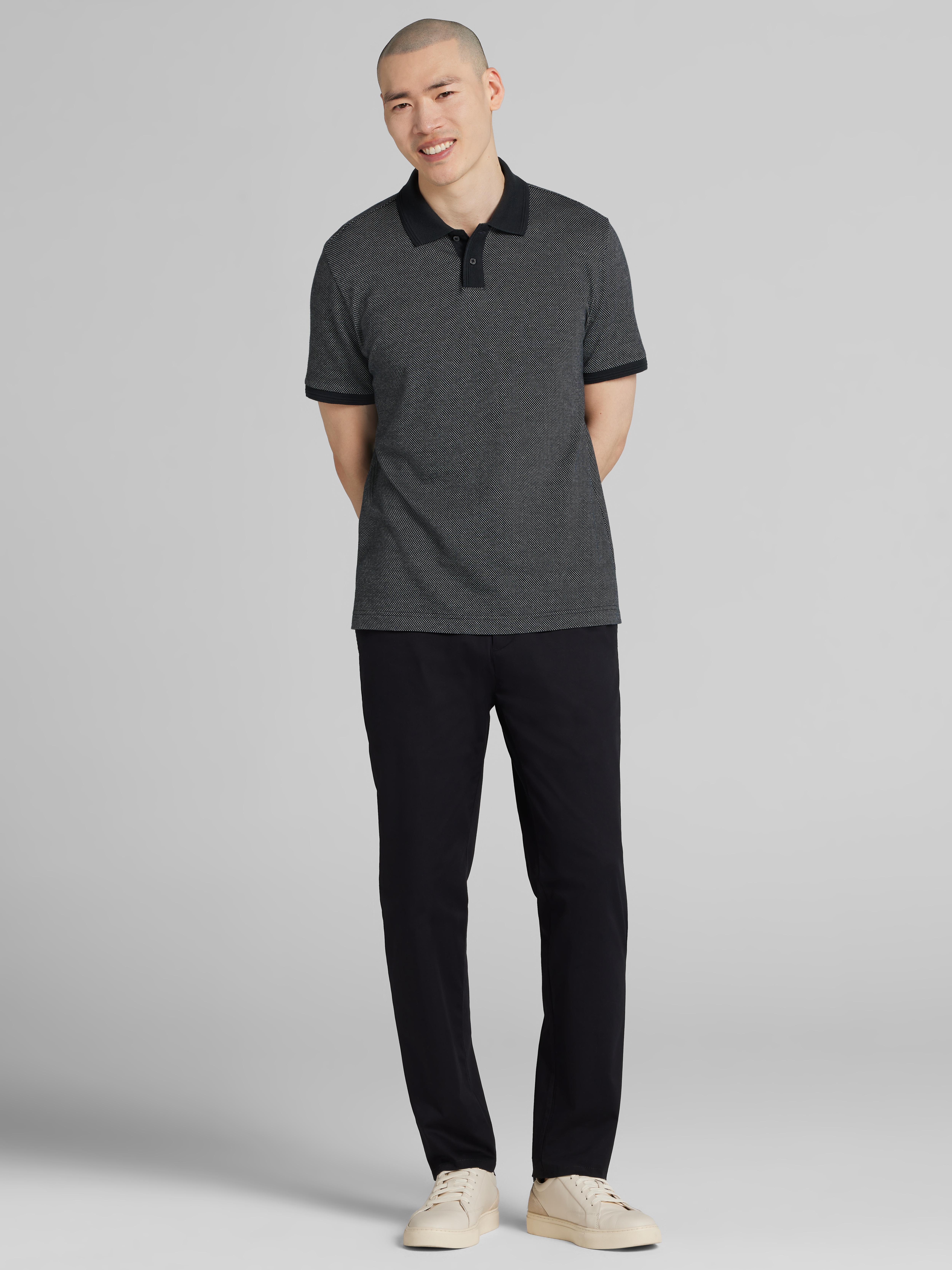 Slim Fit Jacquard Dot Polo