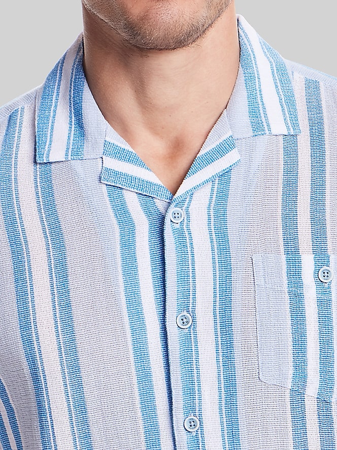 Weatherproof Vintage Classic Fit Stripe Camp Shirt