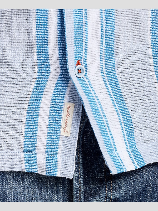 Weatherproof Vintage Classic Fit Stripe Camp Shirt