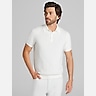 Awearness Kenneth Cole Slim Fit Jacquard Stripe Short Sleeve Polo Sweater