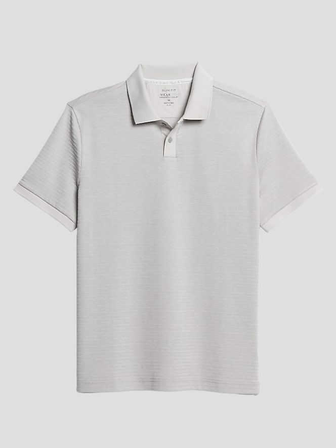 Awearness Kenneth Cole Slim Fit Ottoman Ribbed Polo