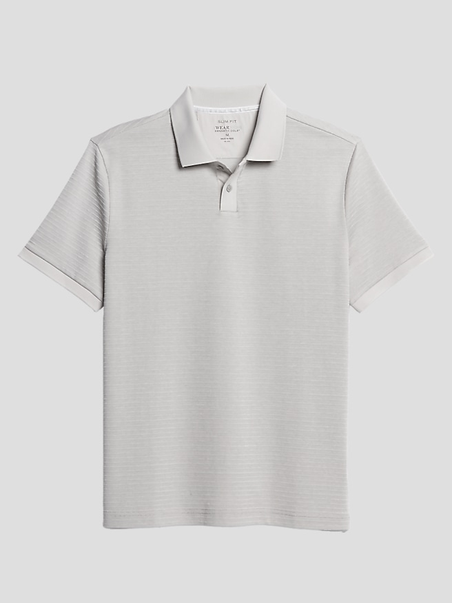 UNIVERSAL PRODUCTS RIPPLE L/S POLO グレー　3 UNIVERSAL PRODUCTS.” RIPPLE L/S POLO GRAY” | Lapel online store