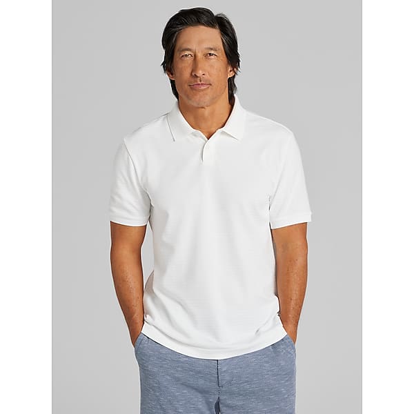 awearness kenneth cole big tall mens slim fit ottoman ribbed polo white